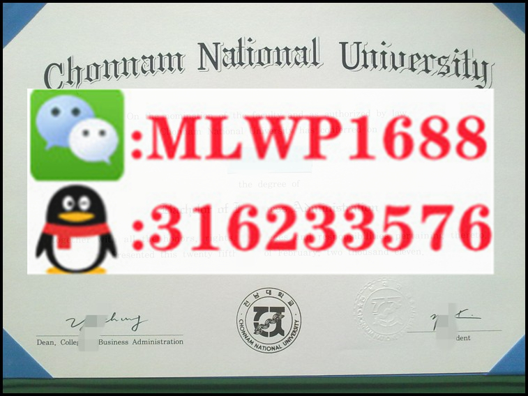 全南大学 Chonnam National University 毕业证模版 成绩单样本
